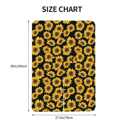 KiuLoam Sunflower Black Baby Car Seat Canopy, Nursing Cover Breastfeeding Scarf, Stretchy Soft Breathable Infant Carseat Cover for Babies Boys Girls