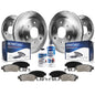 Detroit Axle - Brake Kit for 2005-2012 Nissan Pathfinder 11.65 inch Front & 12.13 inch Rear Disc Brake Rotors Ceramic Brakes Pad
