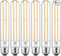 Gozelux Dimmable E26 Light Bulb 6W Equal 60 watt LED Light Bulbs AC120V Warm White 2700K Edison 60 Watt 750LM T10 Bulb for Rustic Pendant, Industrial Pipe, Wall Sconces, Vanity, Pack of 6