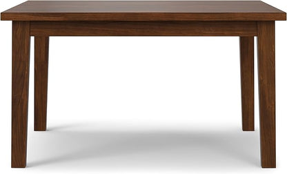 SIMPLIHOME Eastwood Square Dining Table, Solid Wood Walnut Veneer in Walnut, 54 x 54 inches, Contemporary-Style Large Square Kitchen Table for up to 8 People
