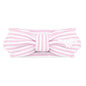 Creative Knitwear SMU Mustangs Infant Girls Pink/White Striped Hair Knot Headband Embroidered Logo - Size Newborn - 4T