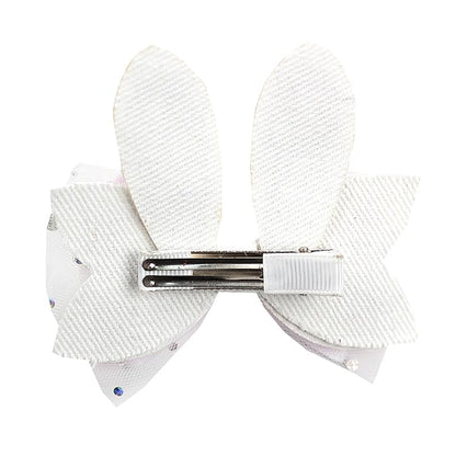 Easter Rabbit Ear Hair Clips Flower Hair Hoop Girl Baby Cute Flower Crown Hair Accessory.(F80-O)