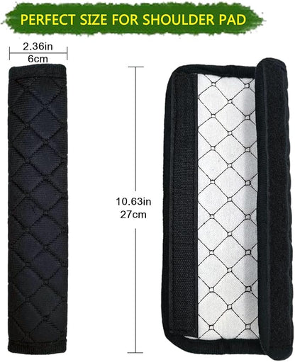 Car Seat Belt Cover Pad, 5 Pack, Seatbelt Covers for Car Accessories, Soft Material, Car Seat Strap Pads, Black 10.63 inches, Universal Fit for All Vehicles, Comfort for neck shoulders (5-Black)