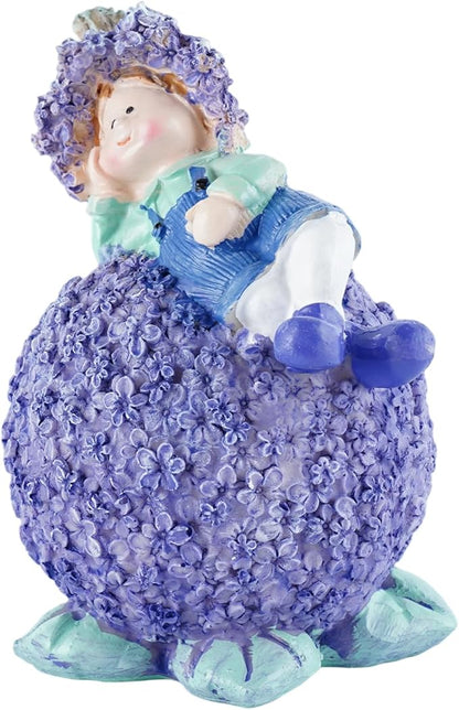 Lavender Outdoor Garden Resin Statues - Couple Boy & Girl Figurines, Ideal for Patio, Lawn, Garden & Courtyard Decor, Valentine's Day Home Ornament, for Parents & Friends