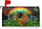 St. Patrick's Day Mailbox Cover Green Checkered Leprechauns Magnetic Mailbox Covers Gnomes Hat Shamrock Coin Clover Mailbox Wrap Rainbow Butterfly Loads of Luck Letter Post Box Cover