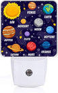 Colorful Planet Space Night Light, Plug-into Wall Solar System Nightlight Lamp with Dusk to Dawn Sensor, Led Lamp 0.5W Energy Efficient for Boys Girls Adults Home Decor