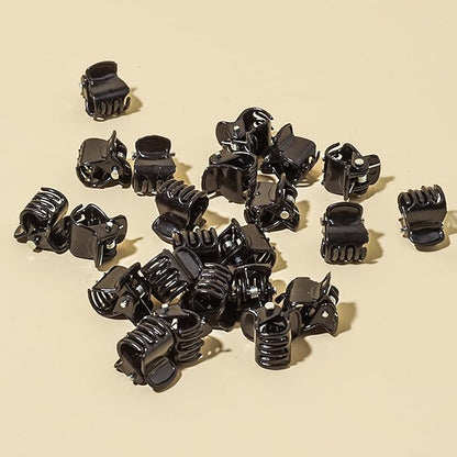 200PCS Tiny Hair Clips for Girl,Mini Claw Clips for Women, 1cm Black Plastic Mini Claw Clips for Babies, Hair Accessories for Women,Non Slip Pins Hair Clamps,Designed for Thin Or Thick Hair,Good Gift