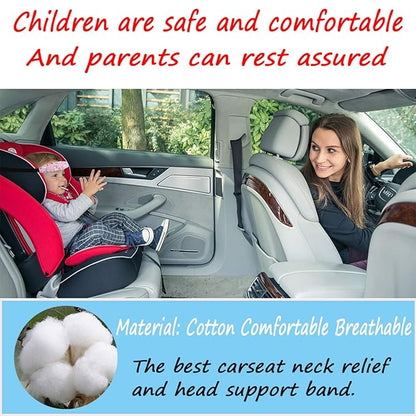 2 Pcs Baby Car Seat Neck Relief and Head Support,Silence Shopping Car Seat Head Band Strap Headrest,Stroller Car Seat Sleeping Head Support for Toddler Child Children Kids Infant (Unicorn)