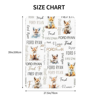 Personalized Winter Baby Car Seat Cover with Name Fox Winter Car Seat Cover for Baby Seat or Stroller Custom Infant Car Seat Covers Minky Blankets Nursing Cover Breastfeeding Scarf