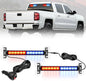 Nilight 24LED Emergency Strobe Traffic Advisor Light Bar 2 in 1 Red Blue Dash Warning Safety Flashing Lights Front/Rear Windshield Construction Lights for Trucks Cars Plow Police Firefighter Vehicles
