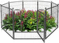 CAPHAUS Decorative Garden Fence, 32 Inch x 21 FT Heavy Duty Iron Fencing Landscape Patio Flower Bed Animal Barrier Border Edging Section, Panel Decor, Folding Wire Fence for Yard for Dog Outdoor