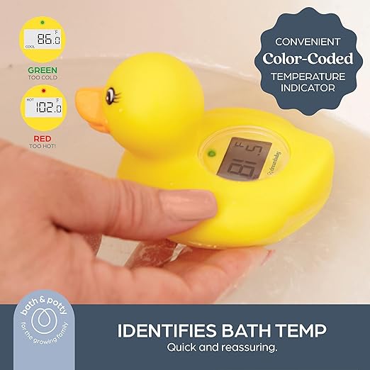 Dreambaby Duck Baby Bath Thermometer – Instant Results, Digital Water & Room Temp Reader – Fun Floating Toy for Newborns