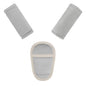 SWESEN Baby Car Seat Strap Covers, 3 Piece Soft Car Seat Strap Shoulder Pads for Baby Girls Boys, Double-Sided Use carseat Straps Covers for Stroller, Car Seats, Pushchair, Gray