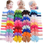 WillingTee Hairband, Baby Girls Headbands 3Inch 40 Colors Grosgrain Ribbon Hair Bows Choice for Baby Girls Infants Toddler Kids Teens and Children