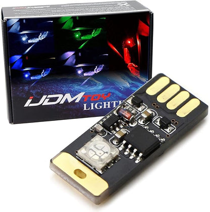 iJDMTOY Touch Control RGB Multi-Color USB Plug-in Miniature/Nano LED Car Interior Ambient Accent Lighting Kit