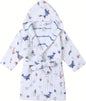 Malabar Baby Organic Cotton Muslin Wearable Hooded Towel, Bath, Pool & Beach Cover-up for Size 3-4 Years - Under The Sea