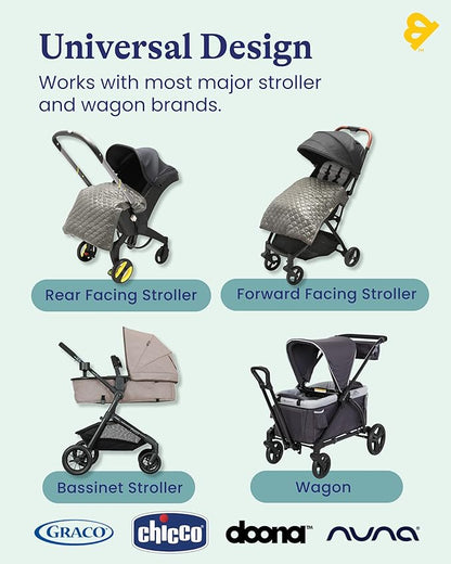 Goldbug Baby Blanket for Strollers & Car Seats - Weather-Resistant Shell - Warm Fleece Lined - Packable