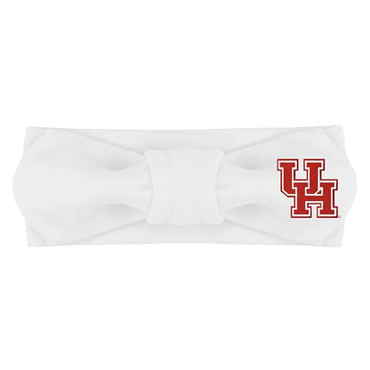 Creative Knitwear Houston Cougars Infant Girls White Solid Hair Knot Headband Embroidered Logo - Size Newborn - 4T