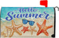Hello Summer Mailbox Cover Beach Starfish Mail Box Covers Magnetic Standard Size Sunglasses Post Letter Box Cover Wrap 21x18 inch Mailbox Decorations for Outside Garden Yard