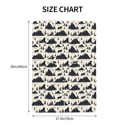 Mountain and Bear Baby Car Seat Canopy Nursing Cover for Newborn Car Seat Breastfeeding Covers Blanket Newborn Shower Gift
