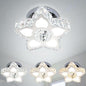 FRIXCHUR Modern Crystal Ceiling Light Fixture Mini Led Chandelier Small Flower Chandelier for Living Room Bedroom Dining Room Kids Room Girls Room,Colors Change
