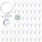 72 Pcs Baby Shower Pacifiers, 2.75’’ Plastic Pacifiers for Baby Shower Game, Baby Shower Decoration DIY, Gender Reveal Party Table Scatter/Baby Shower Party Favors, Clear Pacifiers for Baby Shower