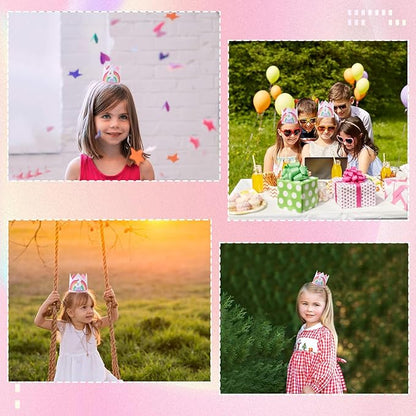 Boy Girl Birthday Crown, Prince Princess Birthday Hat Headband Tiara Crown Cake Photo Prop Party Decorations