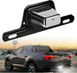 Nilight LED License Plate Light w/Bracket Mount Waterproof Courtesy Step Tag Dome Cargo Lights Chrome Housing 12V for Truck Trailer RV UTV ATV Camper Boat