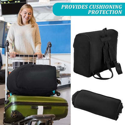 Dansydaisy Padded Backless Booster Car Seat Travel Bag for Airplane Durable Car Seat Bag Cover for Waterproof Foldable Stroller Carrier Backpack with Padded Shoulder Straps