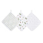 aden + anais Essentials Washcloth 3-Pack, Super Soft 100% Cotton Muslin, Gentle on Skin, 3 Absorbent 11x11 Layers, Softer with Every Use, Perfect for Babies, Infants, Toddlers, Dino Jungle