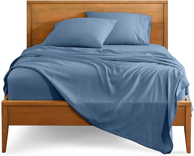 Bare Home Twin XL Sheet Set - College Dorm Size - Luxury 1800 Ultra-Soft Microfiber Twin Extra Long Bed Sheets - Deep Pockets - Easy Fit - Extra Soft - 3 Piece Set - Bed Sheets (Twin XL, Coronet Blue)