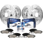 Detroit Axle - Brake Kit for Chrysler 300 Dodge Charger Challenger Magnum Drilled Slotted Disc Brake Rotors Ceramic Brakes Pads