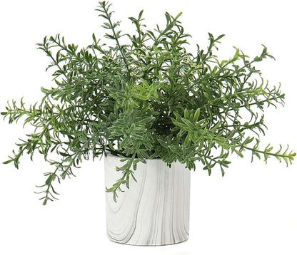 Hollyone Faux Plants Indoor Artificial Mini Potted Plants Plastic Green Plant Small Fake Plants Eucalyptus Decor in Pots for Home Table Room Bathroom Decor
