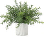 Hollyone Faux Plants Indoor Artificial Mini Potted Plants Plastic Green Plant Small Fake Plants Eucalyptus Decor in Pots for Home Table Room Bathroom Decor