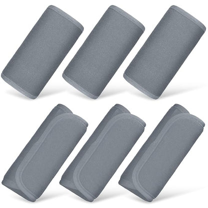 Riakrum 6 Pieces Car Seat Strap Pads Covers for Baby Kids, Carseat Strap Covers Shoulder Pads, Soft Seat Belt Cover for Infant Stroller Safety Belt Cushion for Boy and Girl, 2.4 x 5.7 Inches(Gray)
