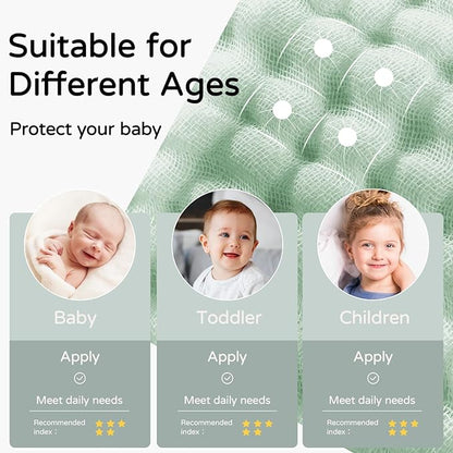 Yoofoss Hooded Baby Towels for Newborn 2 Pack 100% Muslin Organic Cotton Baby Bath Towel with Hood for Babies, Infant, Toddler and Kids, 32x32Inch, Soft and Absorbent Newborn Essential,Blue&Green