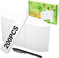 Plant Labels 200 Pcs Yuanling for Seeding Plastic Waterproof Plant Name Tags Garden Labels Marker Garden Pots Stakes for Outdoor Potted Plants Belt Permanent Marking Pen (White)