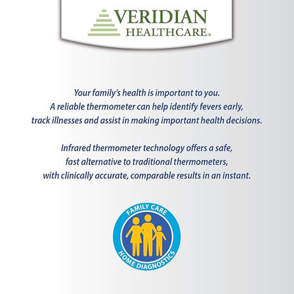 Infrared Thermometer | Ear & Forehead Measurements | for Children & Adults | 3-Color Fever Alert | Instant Accurate Reading | Body, Object, Room | Fahrenheit/Celsius Measurement