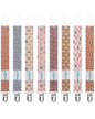 Rainbow Pacifier Clips, 8 Pack Binky Paci Holder Clips Fits for Most Pacifiers and Binkies 8PBM25-B