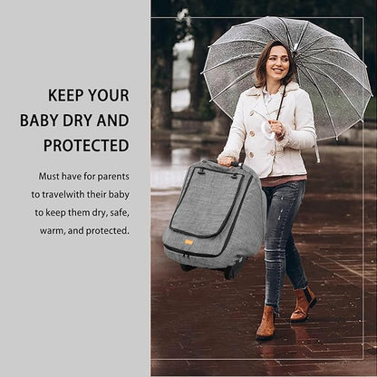 Waterproof Baby Car Seat Cover，Cold Weather Carseat Cover for Babies,Infant Car Seat Cover Canopy for Boy Girls,Windproof Car Seat Canopy for Boys & Girls, Keeps Babies Warm and Cozy