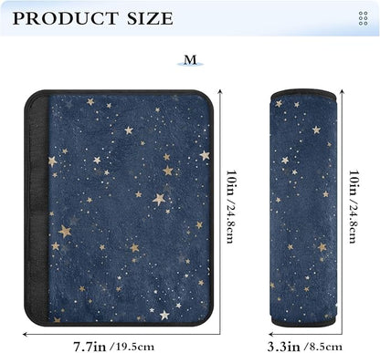 2 Pack Seatbelt Covers Seat Belt Cover Pad for Adults Boys Girls Car Seat Strap Covers Pads Cushion Universal Shoulder Strap Pad Protector for Backpack Camera Bag 10 x 7.7 Inch Blue Stars