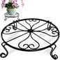 1 pack 10"-12" Metal Plant Stand Outdoor, for Flower Pot Heavy Duty Potted Holder Round Wrought Rustproof Iron Planter Stand, plant Stands Indoor Clearance and Outdoor patio - 12 Inches Black