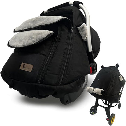 Car Seat-Covers for Babies Winter - Heavy-Warm Baby Car Seat Cover for Boy Girl Cold Weather Shield Protection,Waterproof Covers Windproof Keep Baby Cozy with Earflap for More Breathable