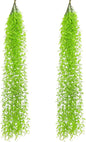 5 Pack Artificial Hanging Willow Vine (3.3ft) - Fake Greenery Plants for Indoor/Outdoor Decor, Wedding & Photography - Pure Green Design (No Basket Included)