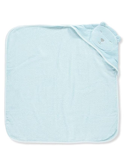 Carter's Baby Hooded Towel Embroidered Bear Face with 3D Ears. (Blue) (One-Size)