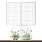 SunsGrove Garden Fence 40 in(H) x 4.5 ft(L) 2 Panels, Heavy Duty Metal Animal Barrier Fence for Dogs, Easy No-Dig Setup, Decorative Dog Fences, White