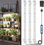 Wiaxulay LED Plant Grow Light Strips, 6000K White Grow Lights for Indoor Plants Full Spectrum, 3 Bars/16 in Grow Lamp with 6/12/16 Hrs Timer, 5 Brightness for Green House, Hydroponics, Seed Starting