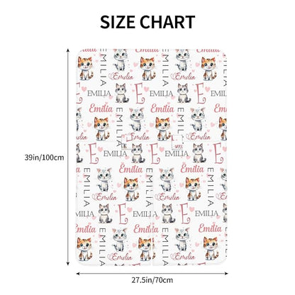 Custom Baby Car Seat Canopy Personalized Car Seat Covers with Name for Baby Boys Girls Customized Cat Nursing Breastfeeding Cover Infant Carseat Canopies Newborn Minky Baby Blanket