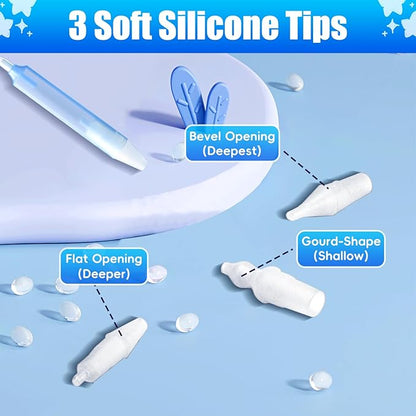 Baby Nasal Aspirator with 25 Hygiene Filters 2 Silicone Tips with Nose Cleaning Tweezer