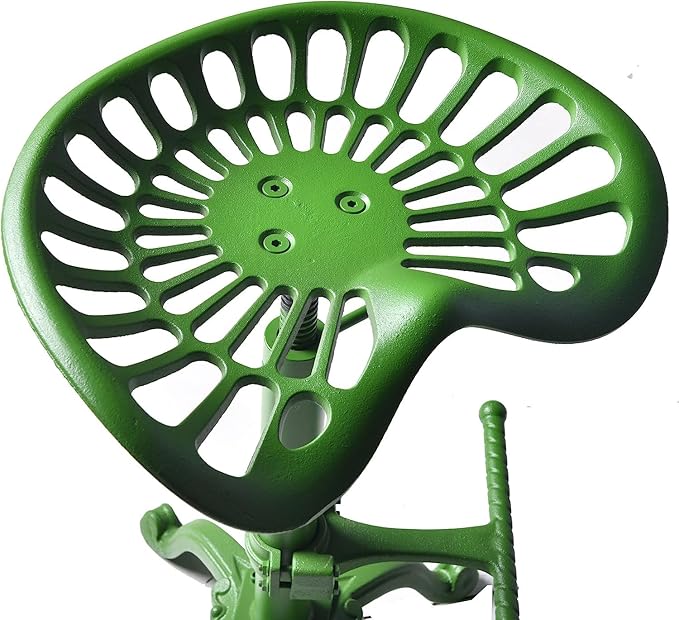 Rustic Tractor Seat Bar Stool Industrial Metal Swivel Saddle Bar Chair 19.7-26.8 Counter Height Retro Guest Seating Kitchen Island Stools